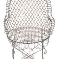 White Patina Iron Garden Chair