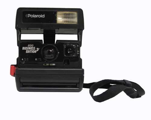 Analytisch Aannemer Incident, evenement Plastic Black Vintage Polaroid 600 Business Edition Camera - Lost and Found