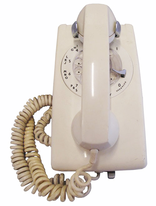 Vintage Cream Wall Mounted Rotary Phone Lost And Found - Vintage Rotary Phone Wall Mount