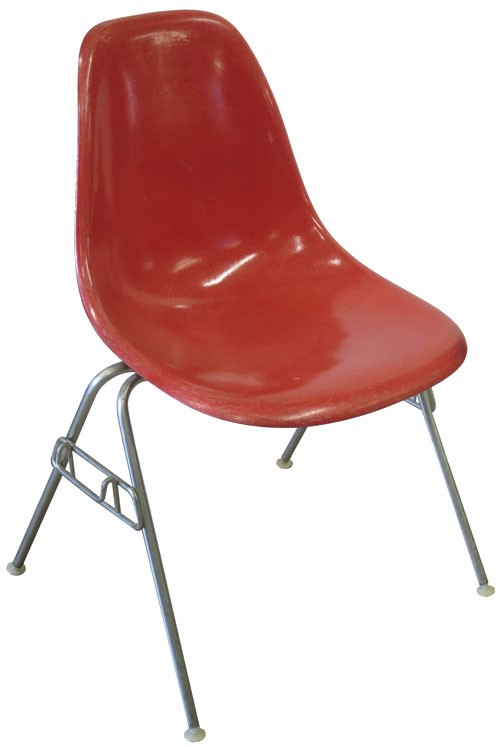 Vintage Red Herman Miller Stackable Shell Chair
