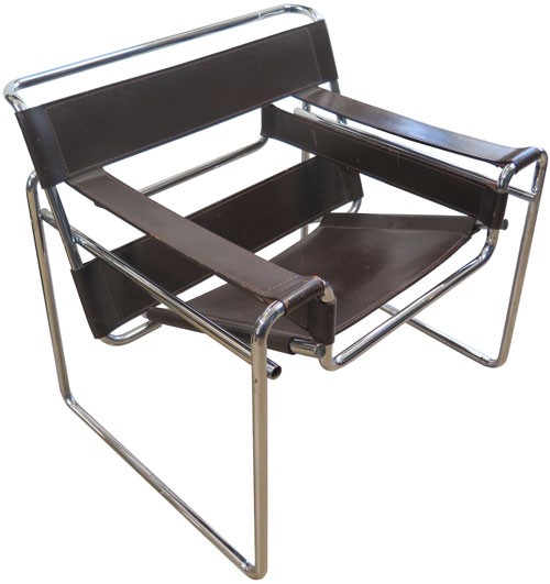 Vintage Marcel Breuer Wassily Dark, Wassily Chair Brown Leather