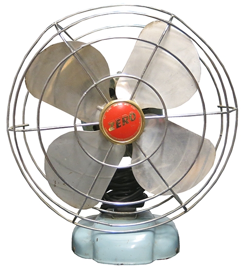 Vintage Blue Zero Fan w/Red Center - Lost and Found